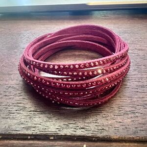 TSC Swarovski Crystal Wrap
Bracelet, Maroon